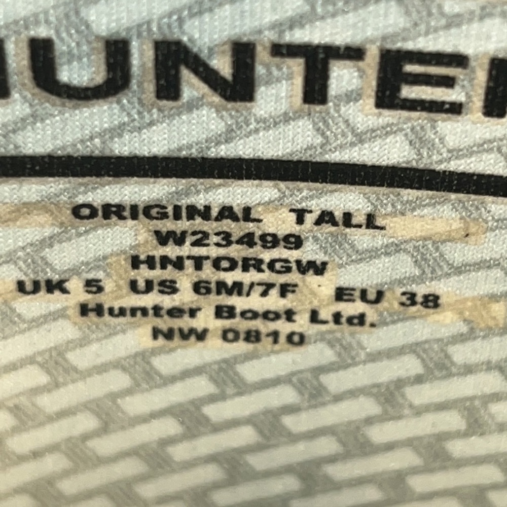 Authentic Hunter Tall Black Waterproof Rubber Rai… - image 7